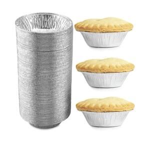 50 Pack Pie Pans 5 Inch,Mini Tins Baking Cooking Disposable Aluminum Foil